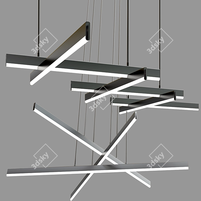 Elegant Rudy Pendant Lighting 3D model image 6