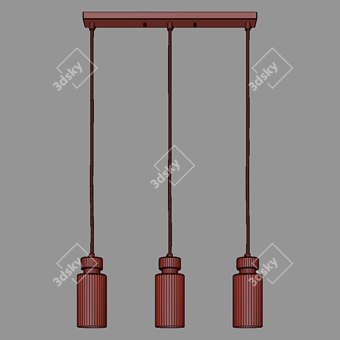 Amado OM Pendant Lamp: Eurosvet Glass Shades 3D model image 2