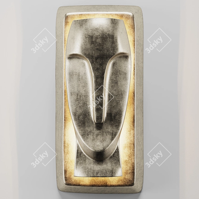 Conte MOAI: Stylish Aluminum Wall Lamp 3D model image 1