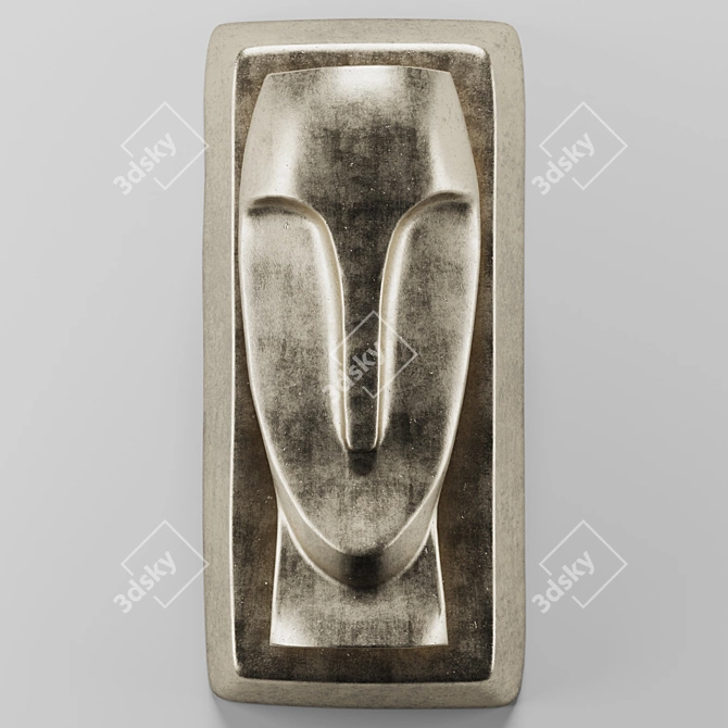 Conte MOAI: Stylish Aluminum Wall Lamp 3D model image 2