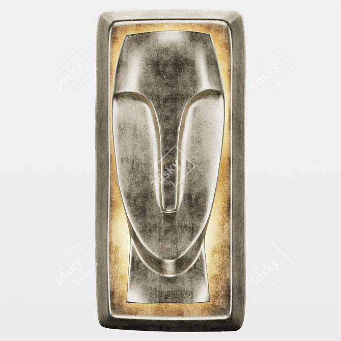 Conte MOAI: Stylish Aluminum Wall Lamp 3D model image 6