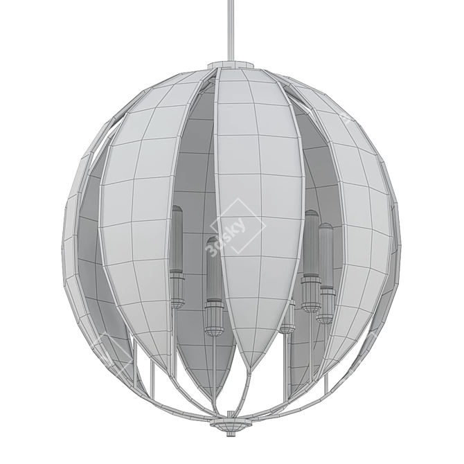 Elegant Linden Chandelier 3D model image 2