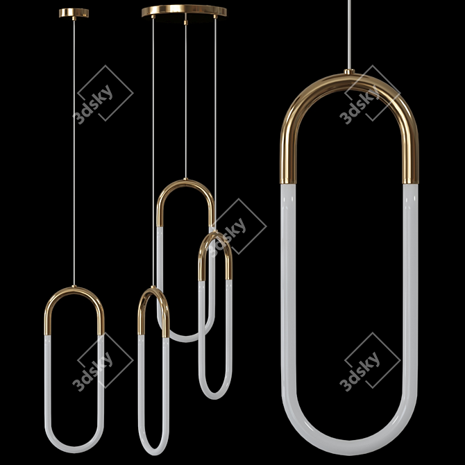 Elegant Pendulum Light 3D model image 1