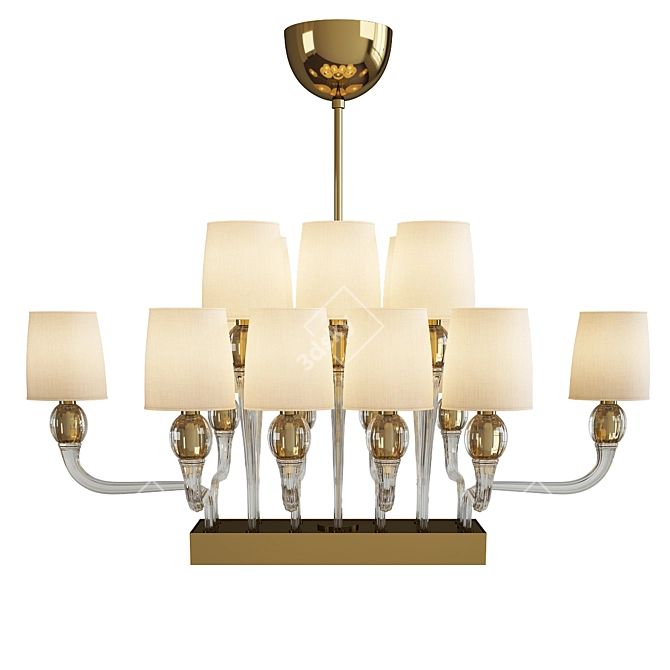 Elegant Bramante Chandelier 3D model image 2