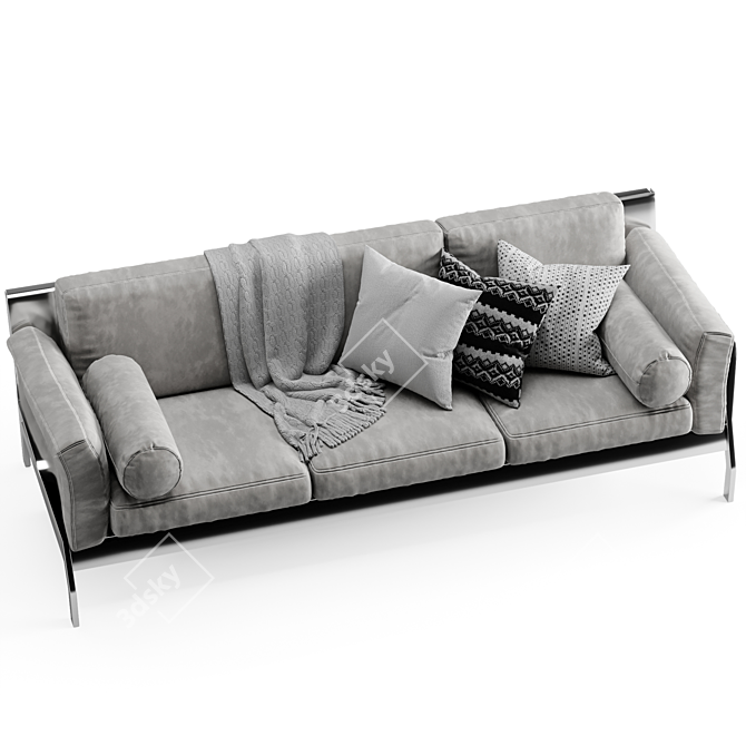 Contemporary Cassina Eloro Sofa 3D model image 5