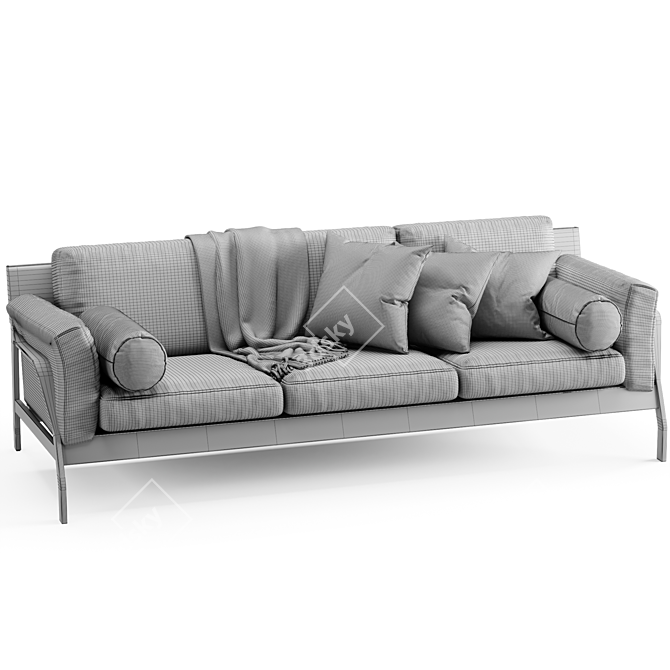 Contemporary Cassina Eloro Sofa 3D model image 6