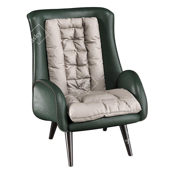 Cozy Greenapple Barão Armchair 3D model image 3