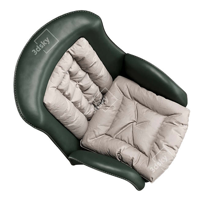 Cozy Greenapple Barão Armchair 3D model image 4