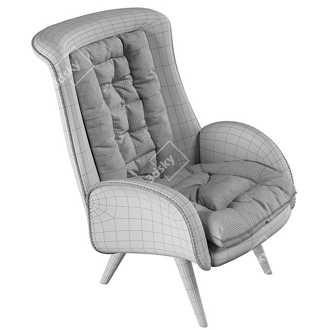 Cozy Greenapple Barão Armchair 3D model image 5