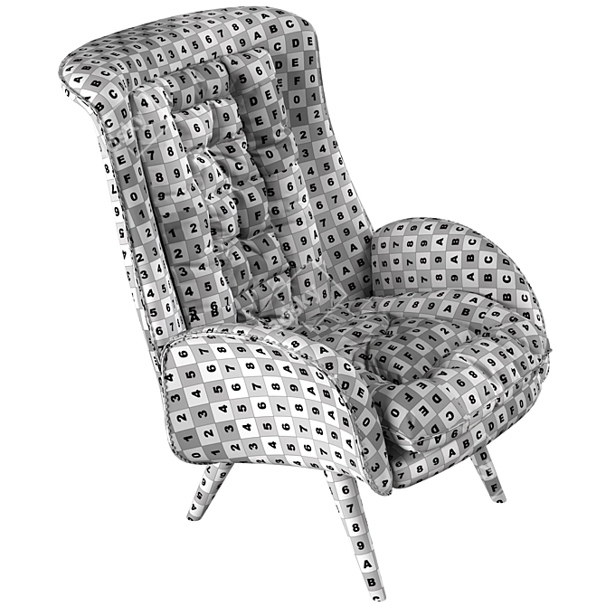 Cozy Greenapple Barão Armchair 3D model image 6