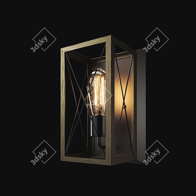 Rustic Elegance: Briarwood Wall Sconce 3D model image 2