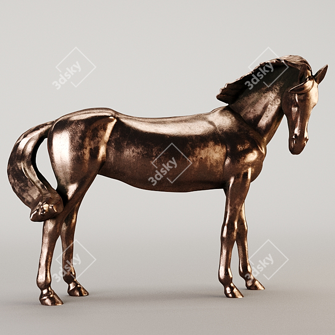 Equestrian Photogrammetry Sculptures 3D model image 2