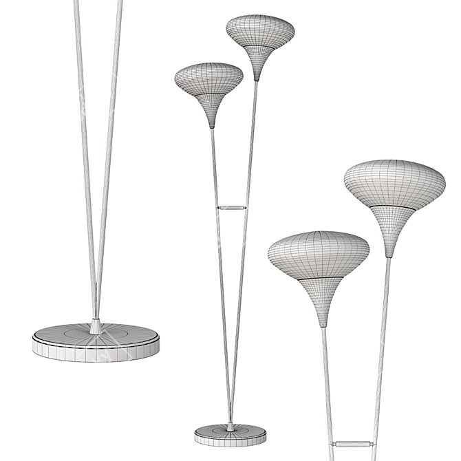 Elegant Duco Floor Lamp 3D model image 3