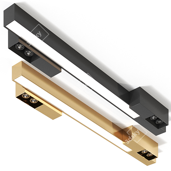 Sleek Black Pendant by METROFFICE 3D model image 1