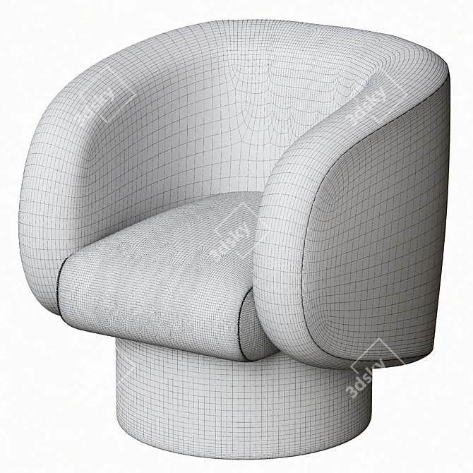 Ivy Rotunda Chair: Elegant and Luxurious 3D model image 4
