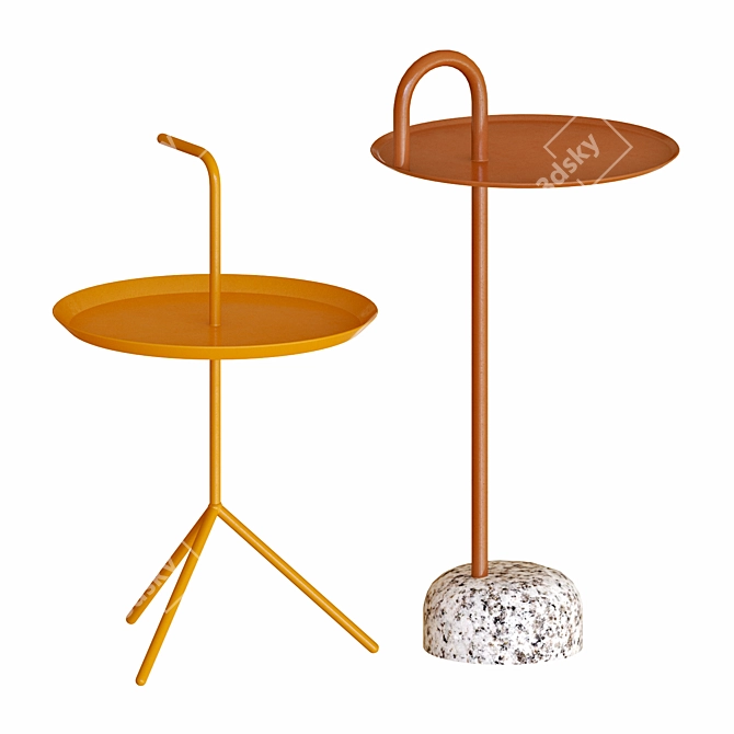 Bowler Hay Side Tables for Stylish Living 3D model image 1