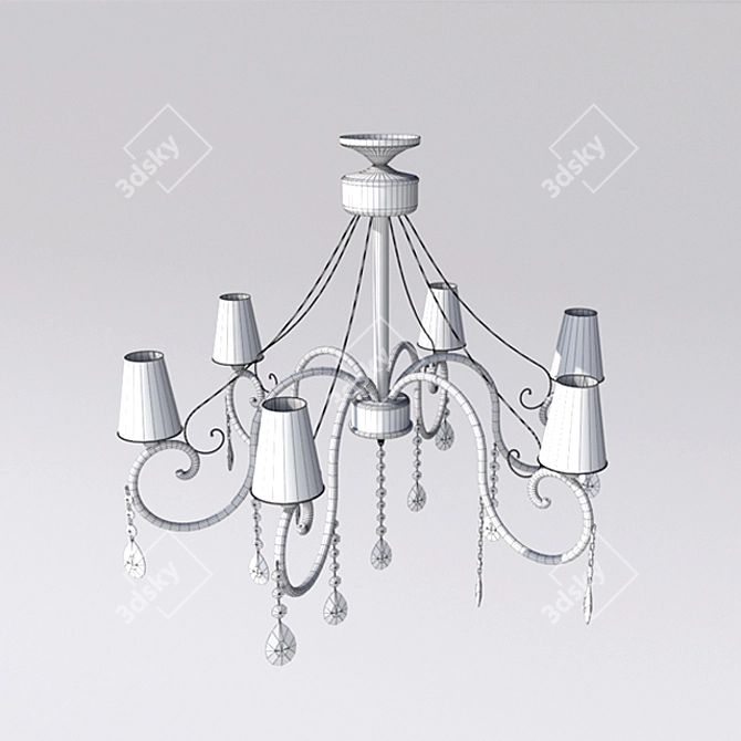Elegant Ceiling Chandelier 3D model image 2