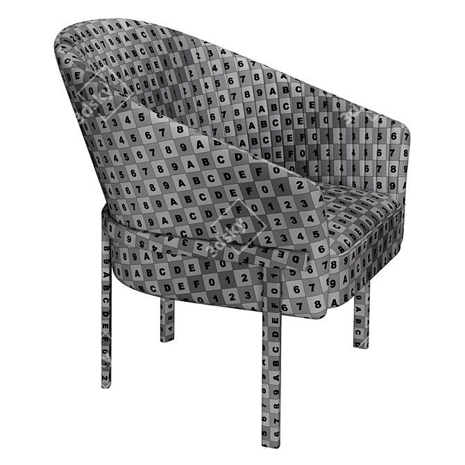 Contemporary Comfort: Ligne Roset Valmy Armchair 3D model image 6