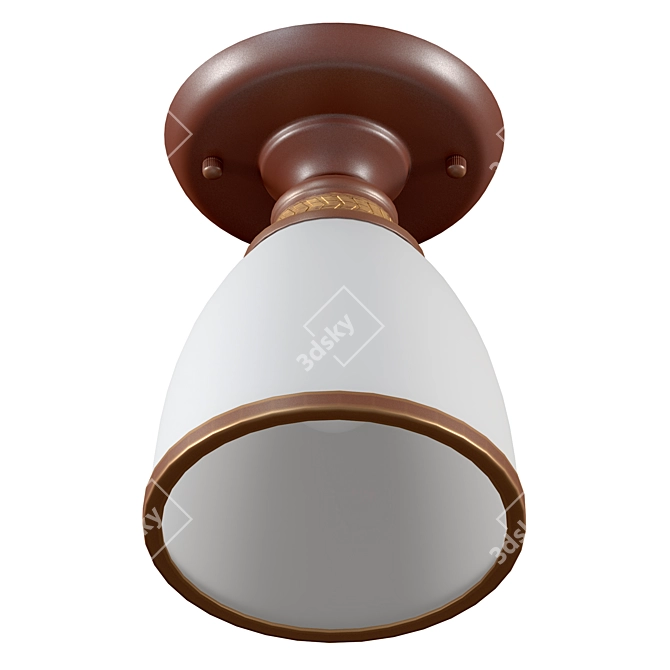 Classic Metal & Glass Ceiling Chandelier 3D model image 5