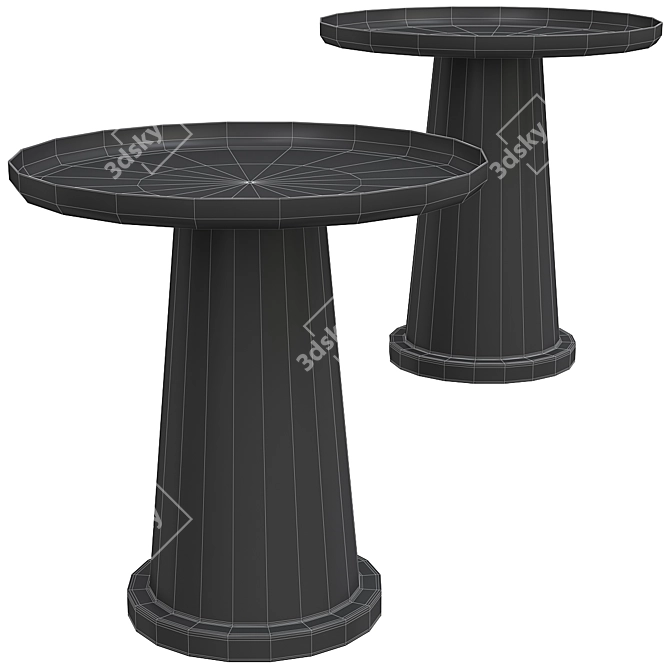 Modern Hanzi Coffee Table: Stylish and Functional 3D model image 2