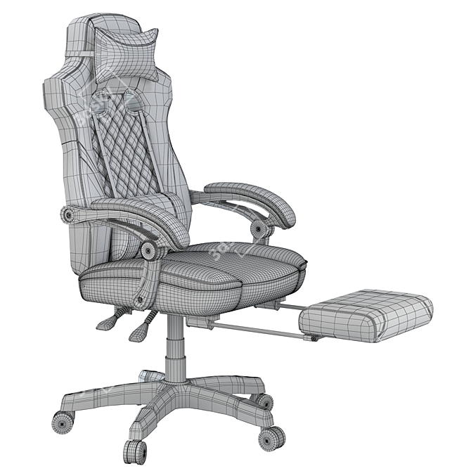 Lynxtyn Red/Black Swivel Chair 3D model image 7