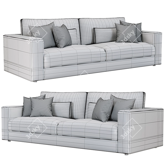 Modern RH Lugano Sofa 3D model image 5