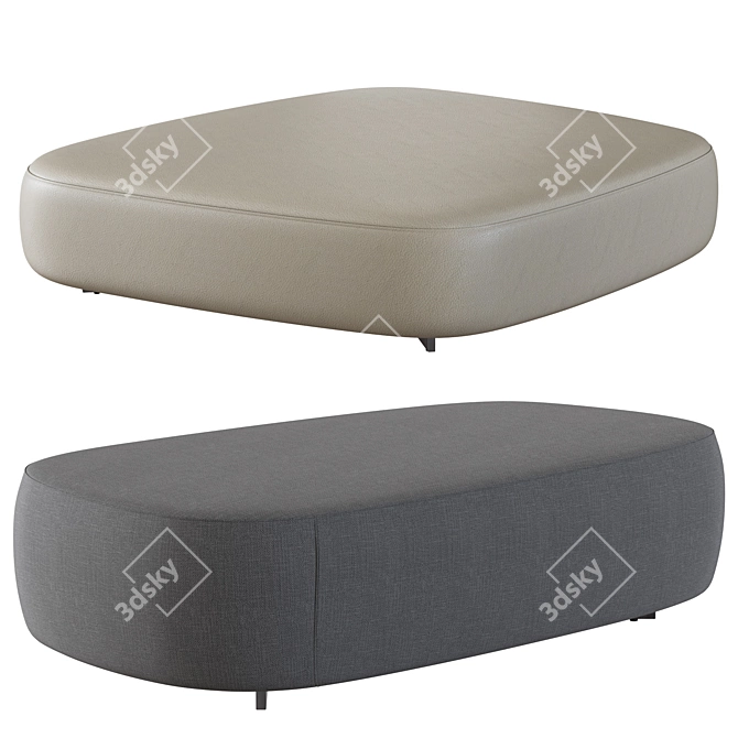 Poliform SAINT GERMAIN Pouf: Elegant and Versatile Seating Solution 3D model image 1