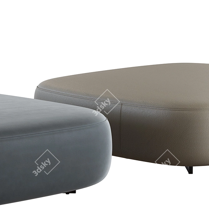 Poliform SAINT GERMAIN Pouf: Elegant and Versatile Seating Solution 3D model image 3