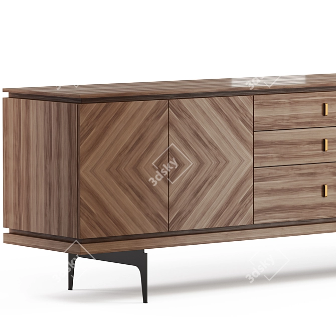 Elegant Roma Sideboard: Functional and Stylish 3D model image 2