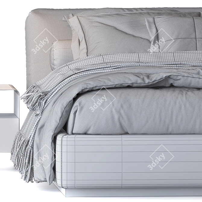 Flou Gentleman Bed 3D model image 4