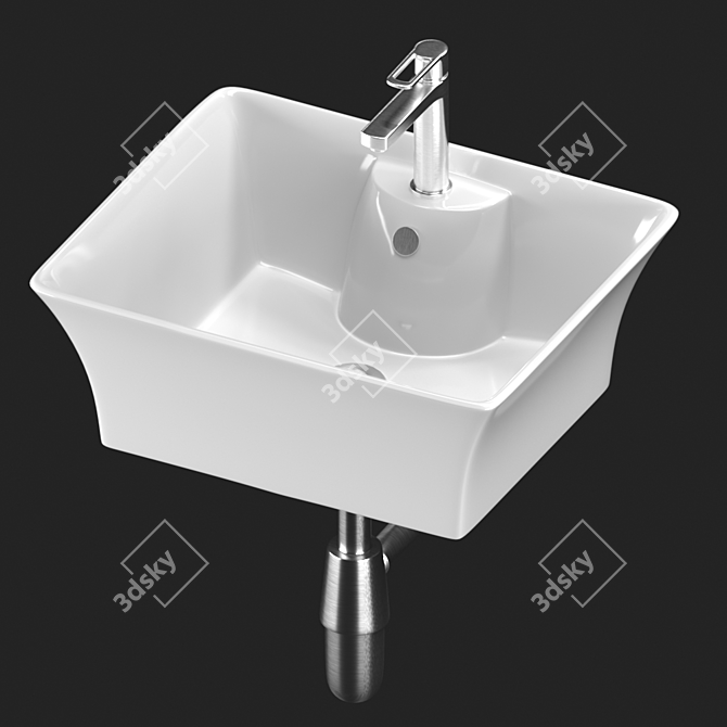 Modern Washbasin Set 19: Gid, CeramaLux, Mira 3D model image 6