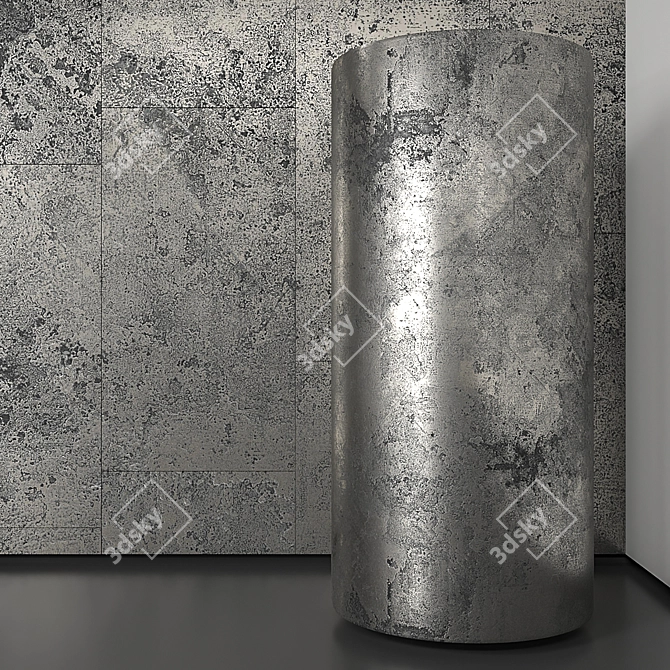 Seamless Metallic Plate 3D model image 2