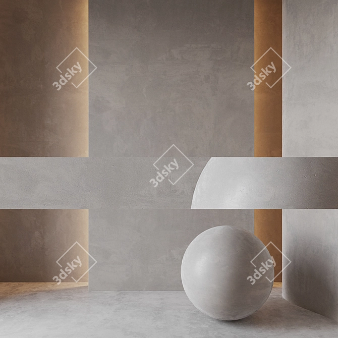 Title: Customizable Plaster Finish 3D model image 1