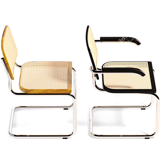 Modern Marcel Breuer Cesca Armchair 3D model image 3