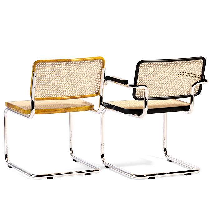 Modern Marcel Breuer Cesca Armchair 3D model image 4