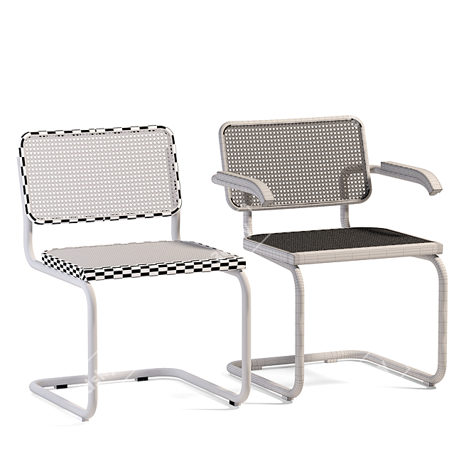 Modern Marcel Breuer Cesca Armchair 3D model image 5