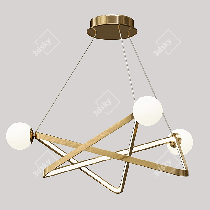 Nordic LED Dining Chandelier 3D model image 1