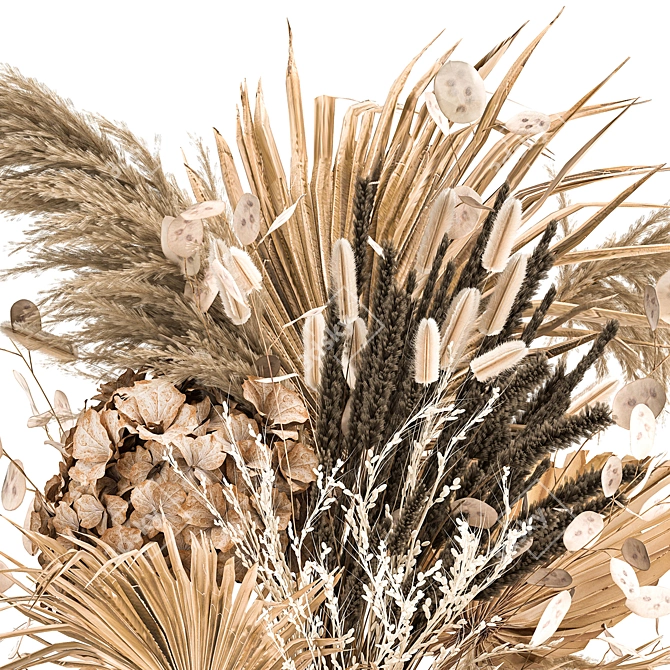 Botanical Beauty: Dried Flower Bouquet 3D model image 5