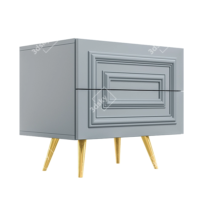 Modern Bedside Table TSR2 01 3D model image 2