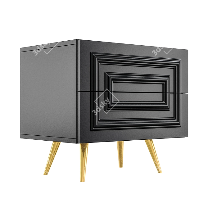 Modern Bedside Table TSR2 01 3D model image 3