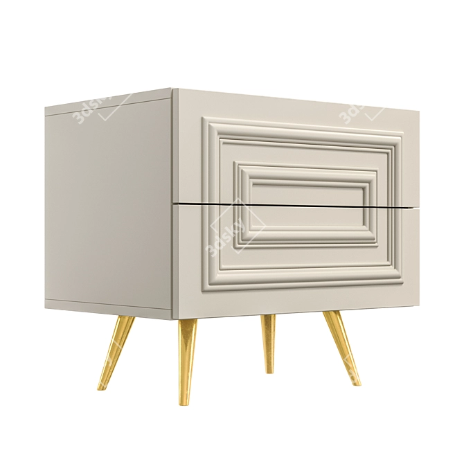 Modern Bedside Table TSR2 01 3D model image 4