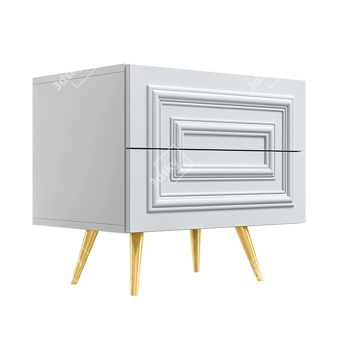 Modern Bedside Table TSR2 01 3D model image 5