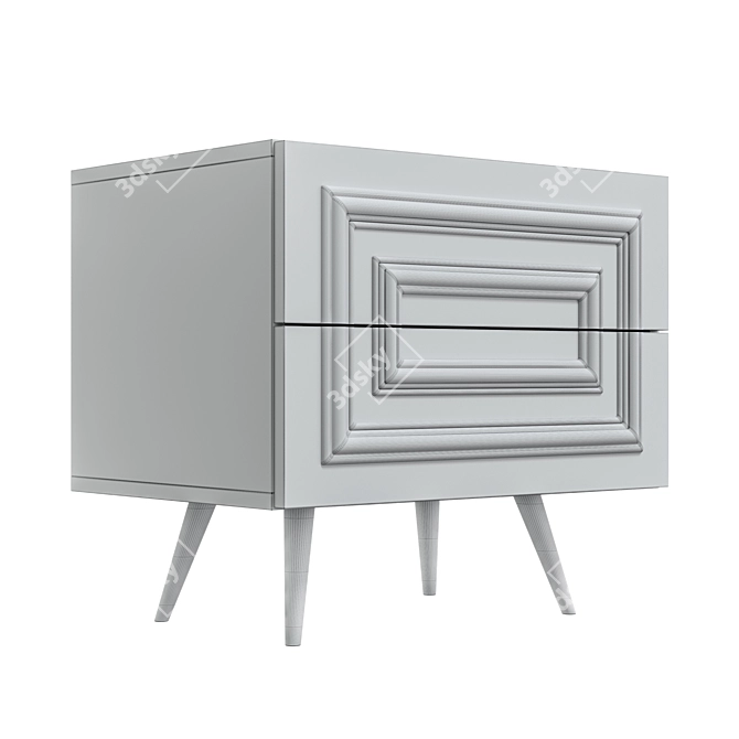 Modern Bedside Table TSR2 01 3D model image 6