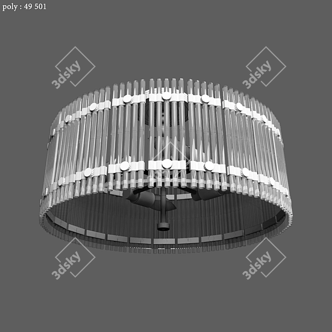 Rubyround Ceiling Lamp: Nickel, Bronze, Gold 3D model image 3