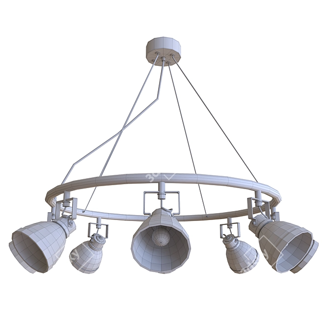 Elegant Roslyn FR4003PL Pendant 3D model image 2