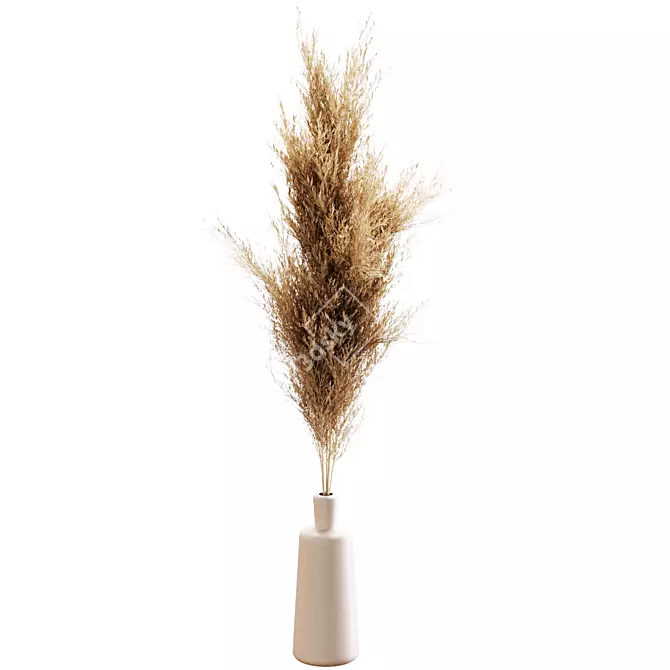 Elegant Floor Bouquet: Dried Delights 3D model image 2