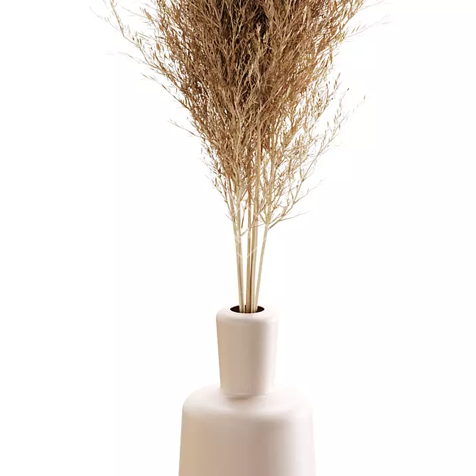 Elegant Floor Bouquet: Dried Delights 3D model image 3