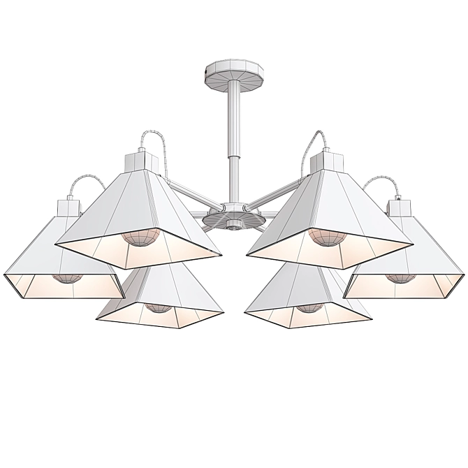 Anzazo Tetra Modern Pendant Light 3D model image 2