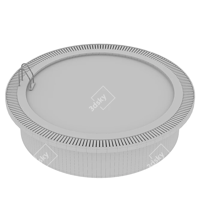 Circular Pool Jacuzzi | Visualize Water Caustics | Vray & Corona Compatible 3D model image 5