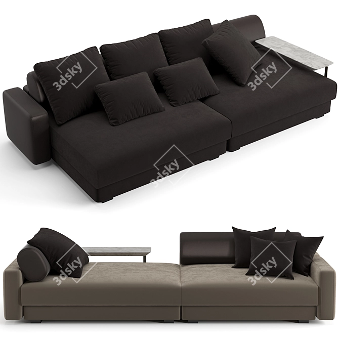 Luxurious Fendi Casa Halston Sofa 3D model image 1